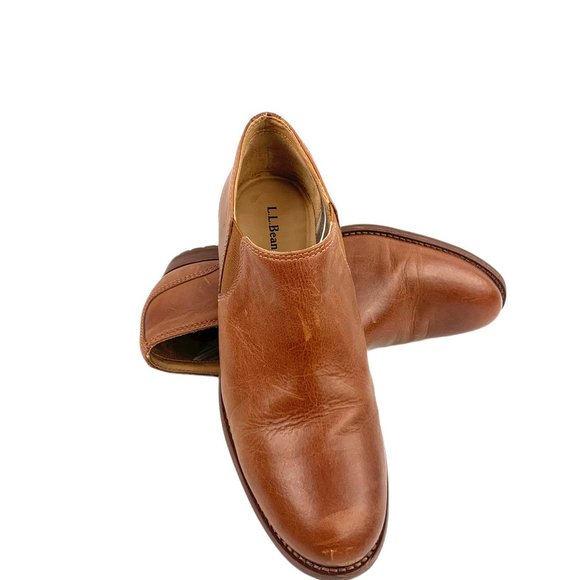 L.L. BEAN Westport Brown Leather Chelsea Slip On Booties - Picture 5 of 11